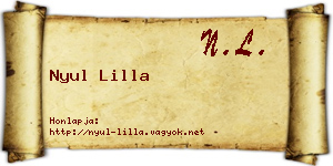 Nyul Lilla névjegykártya